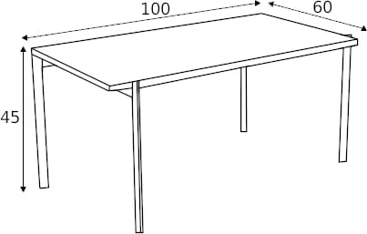 Konferenční stolek do obývacího pokoje Borge 100x60