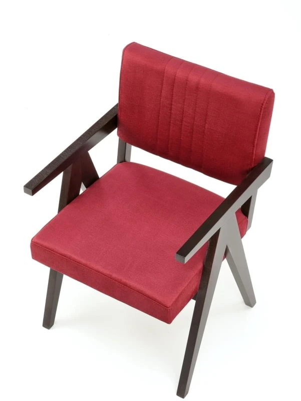 Tapicerowane krzesło Memory, wersja bordowa