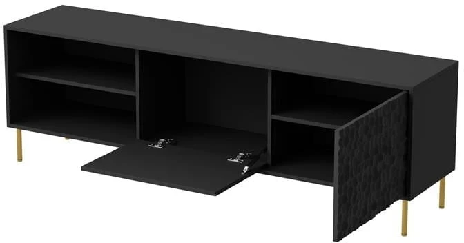 Černý TV stolek Bullet RTV-1 do obývacího pokoje