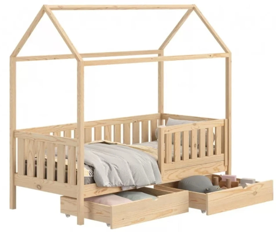 Dětská postel přízemní domeček se zásuvkami Nemos II 80x180