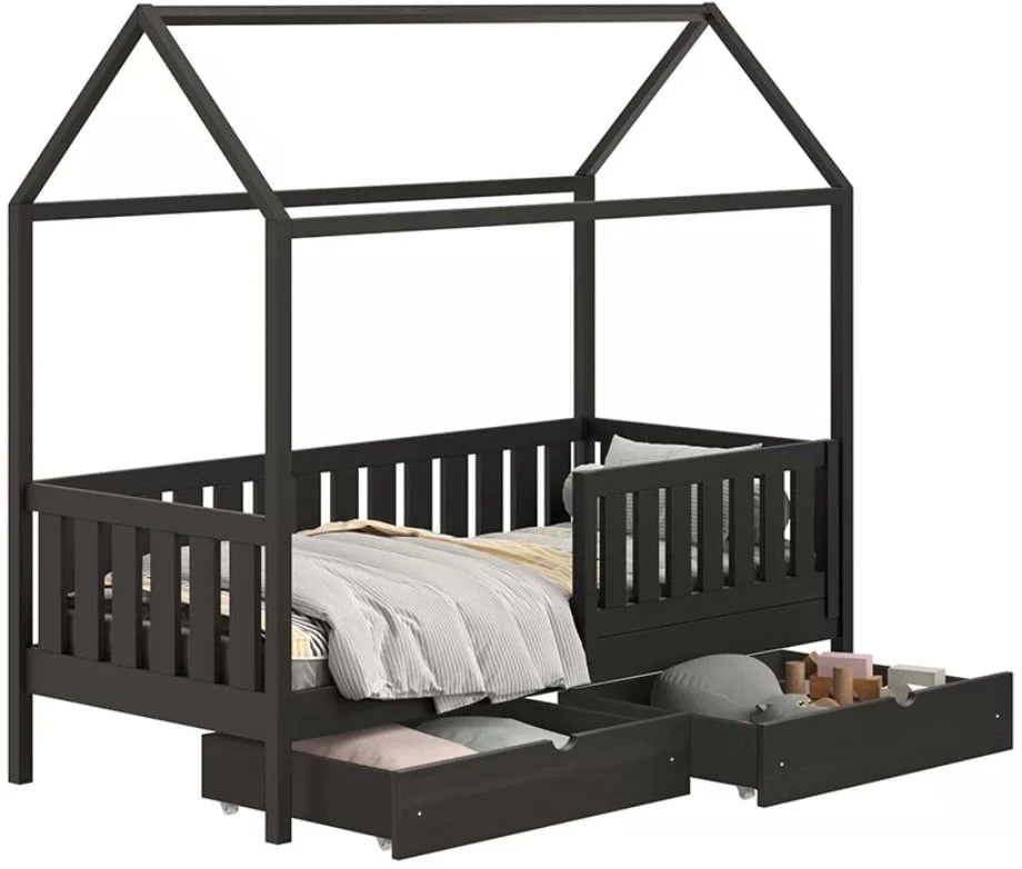 Dětská postel přízemní domeček se zásuvkami Nemos II 90x180