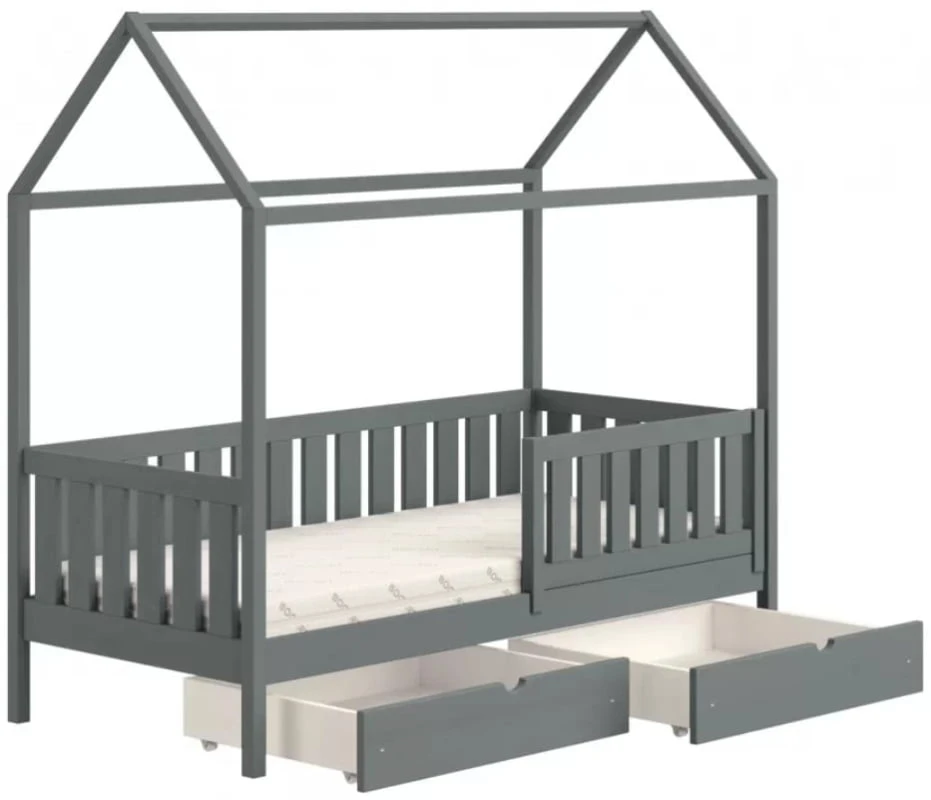 Dětská postel přízemní domeček se zásuvkami Nemos II 90x190