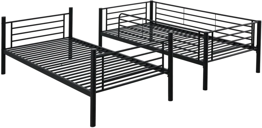 Piętrowe łóżko Bunky - wersja czarna