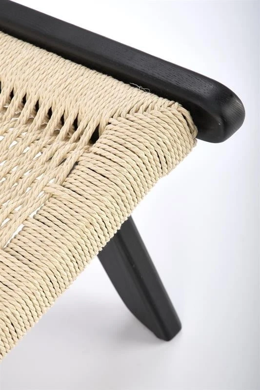 Stylowy fotel wypoczynkowy Foden czarny-naturalny