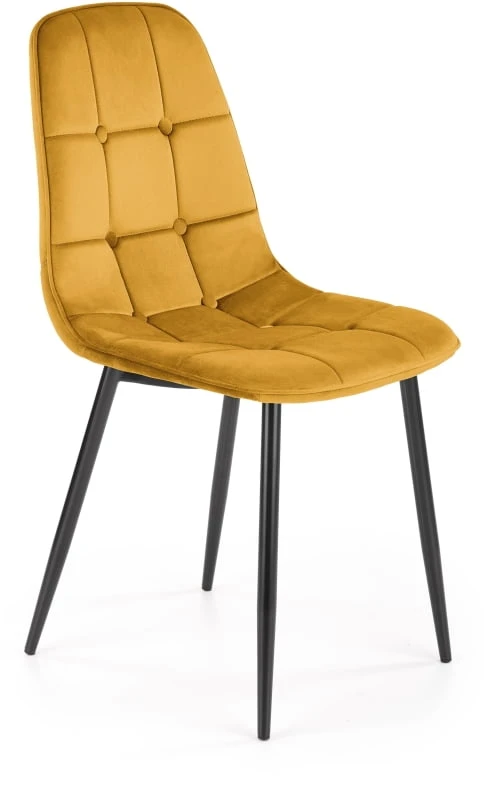 Krzesło K417 musztardowy velvet