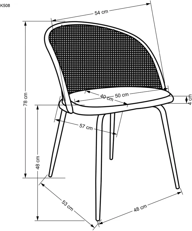 Krzesło popielate K-508