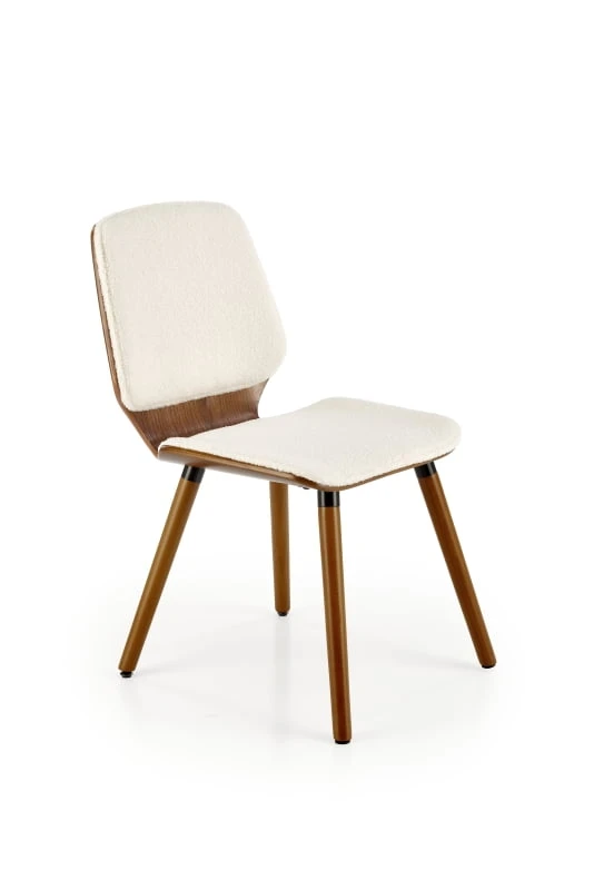 Jídelní židle K-511 krémově bílá / ořech