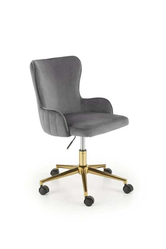 Čalouněná kancelářská židle Timoteo ve stylu glamour šedá