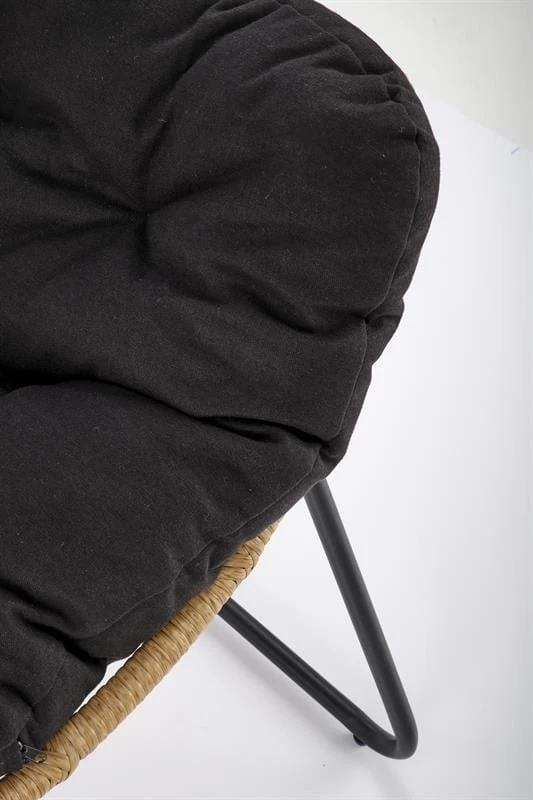 Ratanová zahradní židle Whisper syntetický ratan-černá