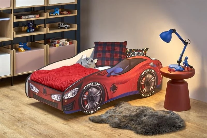 Dziecięce łóżko Spidercar z motywem Spidermana