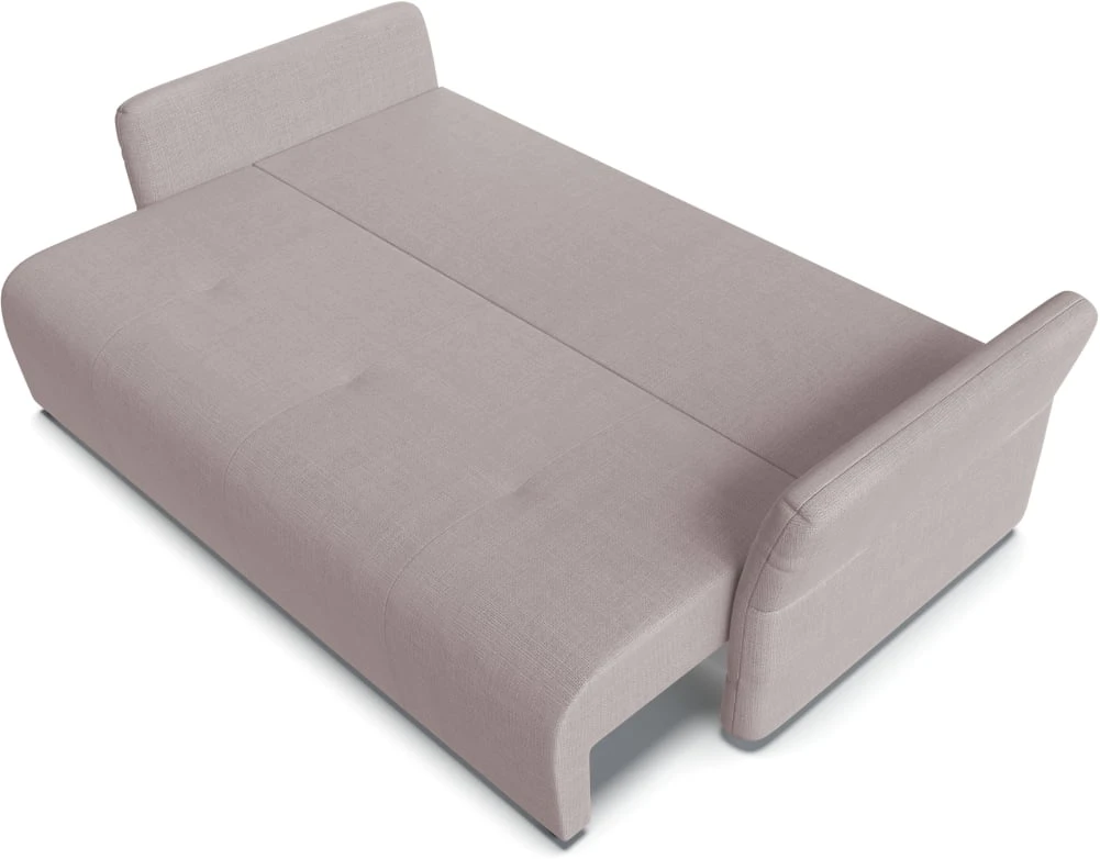 3-místná pohovka pro každodenní spaní s mechanismem rozkládání typu DL a úložným prostorem na lůžkoviny Pelino 