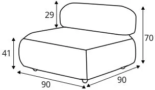Moduł z oparciem 90x90 GirO