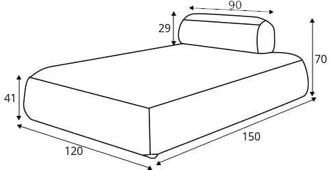 Sofa z krótkim oparciem GirO