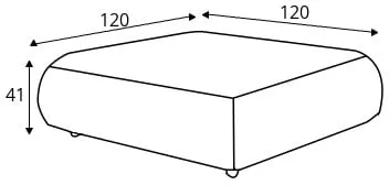 Taburet GirO 120x120 cm