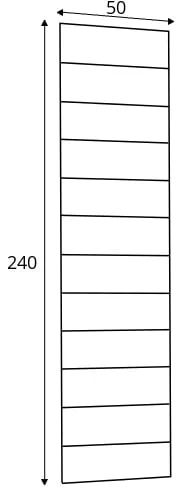 Sada čalouněných panelů Quadratta 50x240 cm