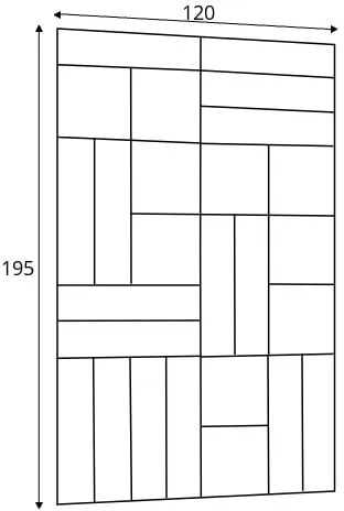 Sada čalouněných panelů Quadratta 120x195 cm