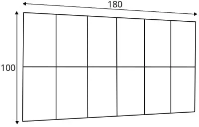 Sada čalouněných panelů Quadratta 180x100 cm