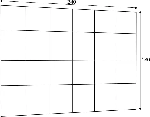 Sada čalouněných panelů Quadratta 240x180 cm