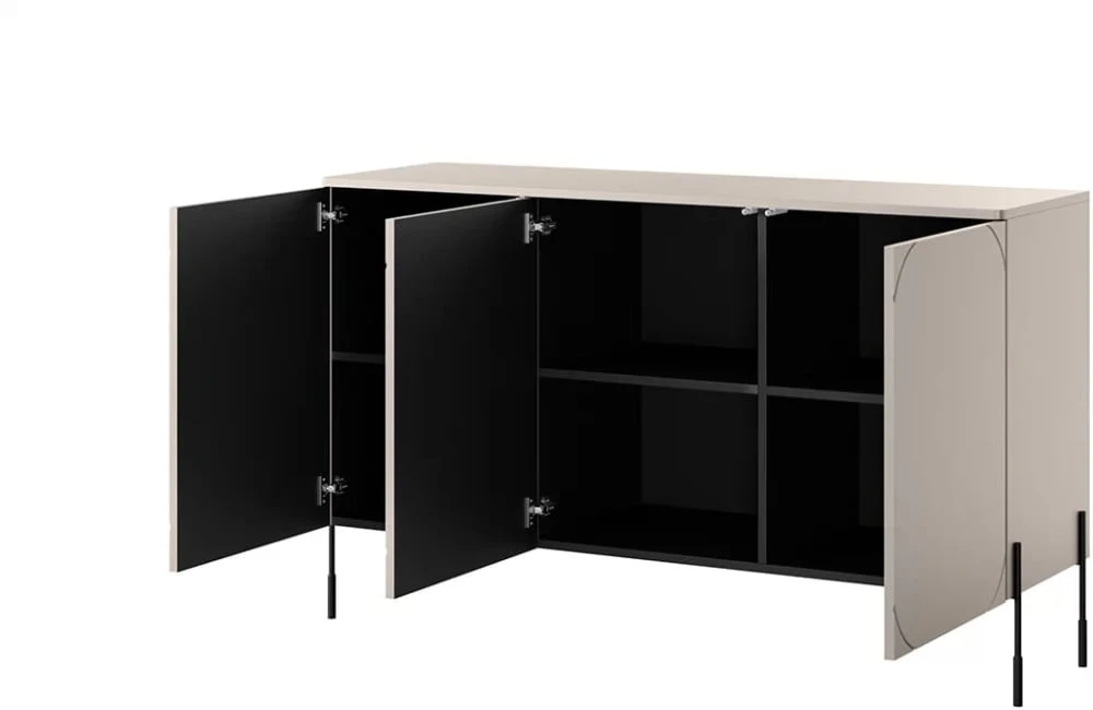 Komoda trzydrzwiowa z półkami Sonatia 150 cm