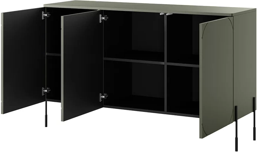 Komoda trzydrzwiowa z półkami Sonatia 150 cm