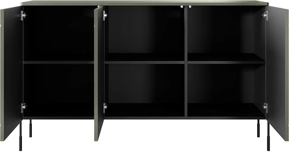 Komoda trzydrzwiowa z półkami Sonatia 150 cm