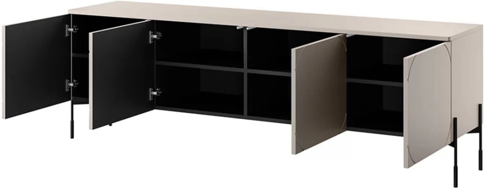 TV stolek s policemi Sonatia, 200 cm