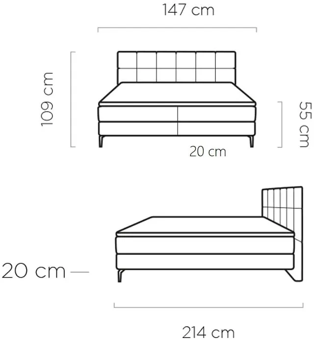 Postel boxspring 140 Adel