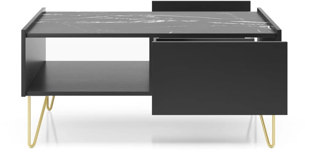 Moderní konferenční stolek na nožičkách se zásuvkou do obývacího pokoje Harmony