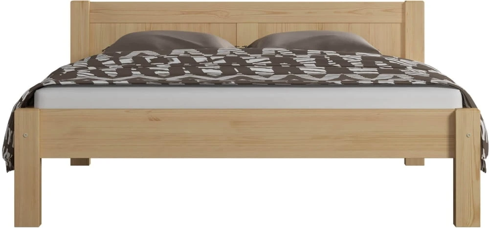 Łóżko drewniane sosnowe Wiktoria 140x200 na wysokich nogach