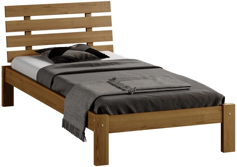 Łóżko drewniane sosnowe Klara 90x200 na wysokich nogach