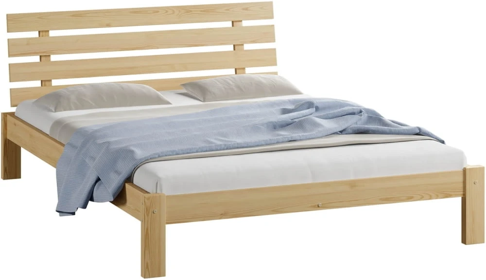 Łóżko drewniane sosnowe Klara 160x200 na wysokich nogach