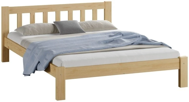 Łóżko drewniane sosnowe Ofelia 160x200 na nóżkach sosna