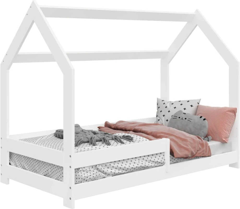 Łóżko dziecięce domek D5 80x160 z barierką zabezpieczającą