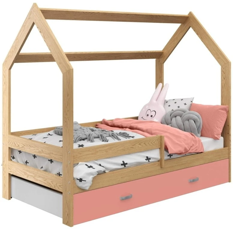 Dětská postel Domeček D3 80x160 cm se zásuvkou