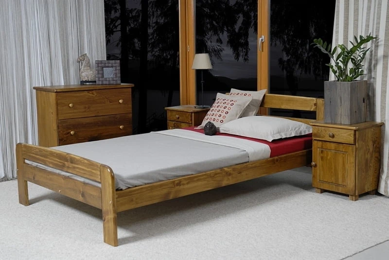 Łóżko drewniane sosnowe Klaudia 90x200 na nóżkach