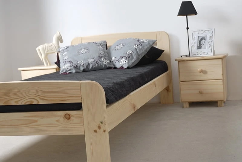 Łóżko drewniane sosnowe Klaudia 90x200 na nóżkach