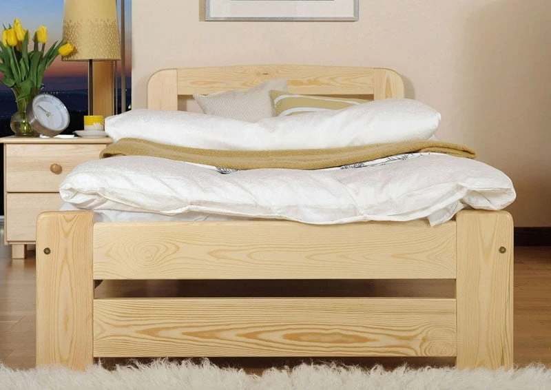 Łóżko drewniane sosnowe Lidia 160x200 na nóżkach