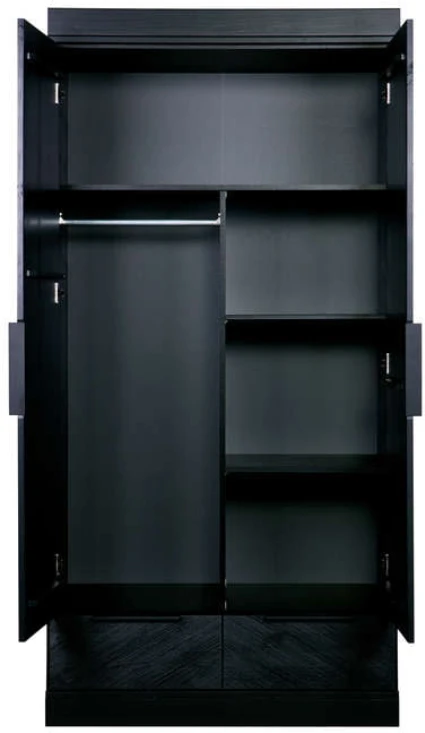 Dodatkowe półki do szafy Connect z szufladami czarny