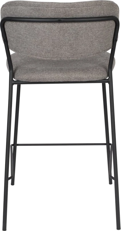 Barová židle, šedá s černým rámem