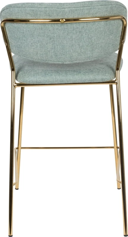Barová židle, mátová se zlatým rámem