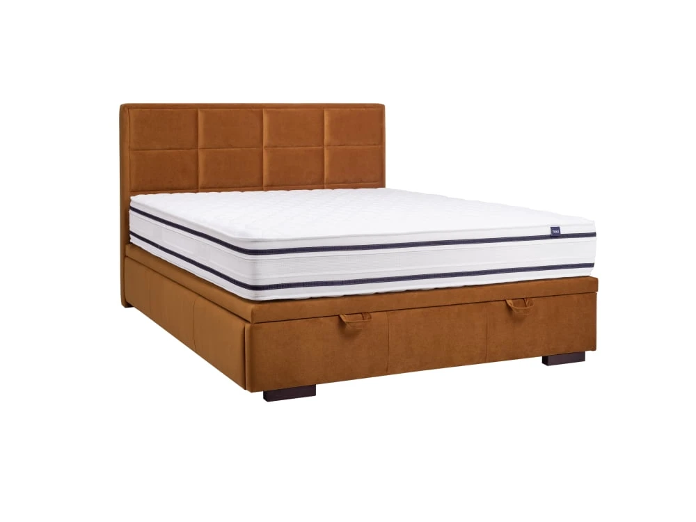 Čalouněná postel Choco 140x200 se zvedacím roštem a úložným prostorem