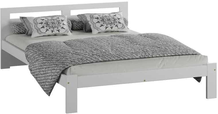 Łóżko drewniane sosnowe DMD1 160x200 z wysokim zagłówkiem 