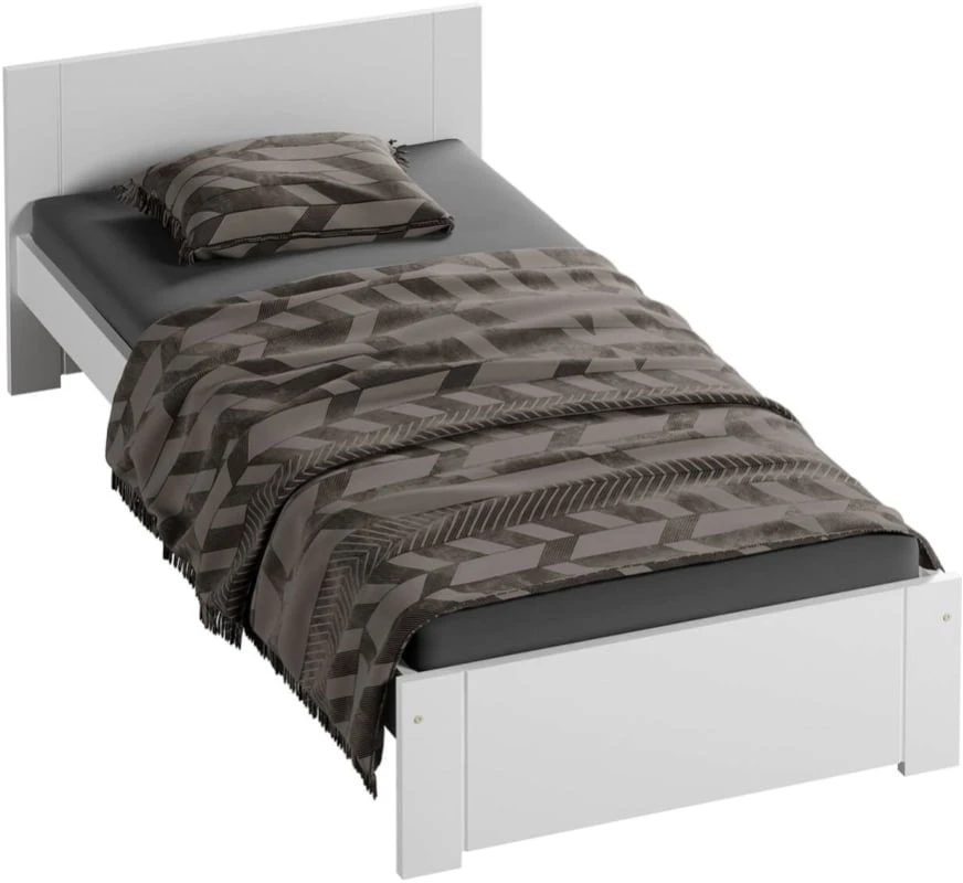 Łóżko drewniane sosnowe DMD9 90x200 z wysokim zagłówkiem 