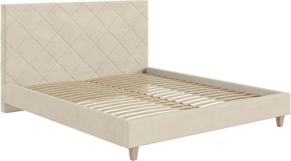 Łóżko tapicerowane Slim 160x200 ze stelażem i eleganckim zagłówkiem