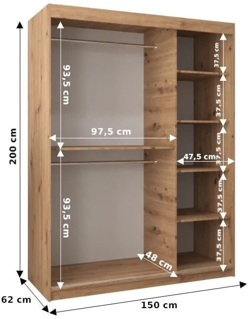 Skříň s posuvnými dveřmi Verona 4 150