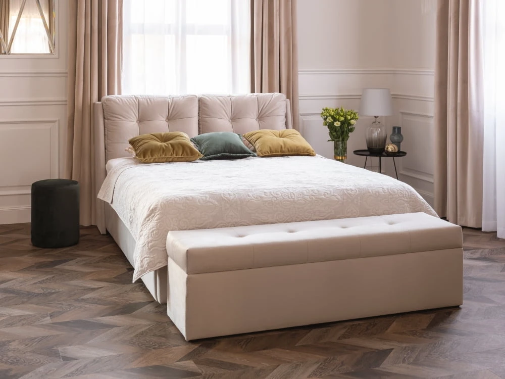 Čalouněná postel Novio 140x200 se zvedacím roštem a úložným prostorem