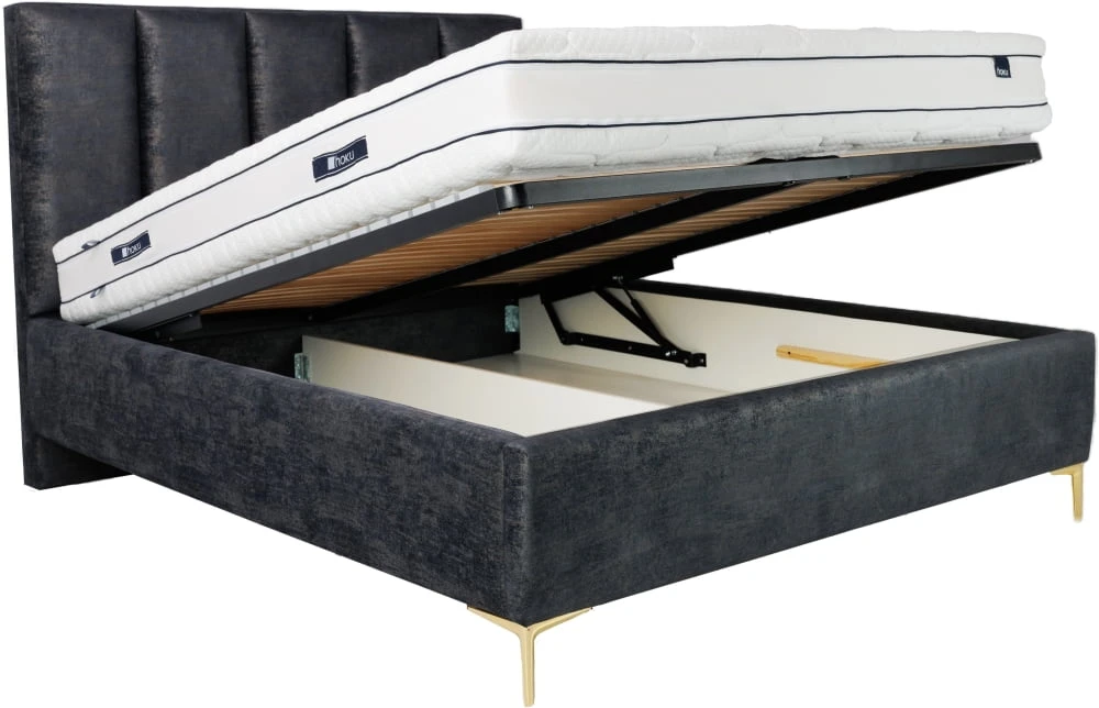 Čalouněná postel Gaja 160x200 se zvedacím roštem a úložným prostorem