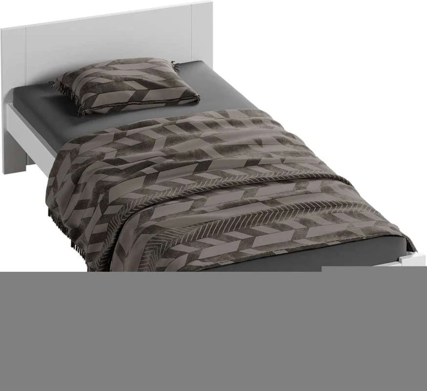 Borovicová dřevěná postel DMD5 90x200 s vysokou opěrkou hlavy