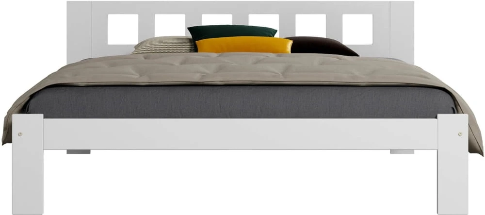 Borovicová dřevěná postel DMD4 120x200 s vysokou opěrkou hlavy