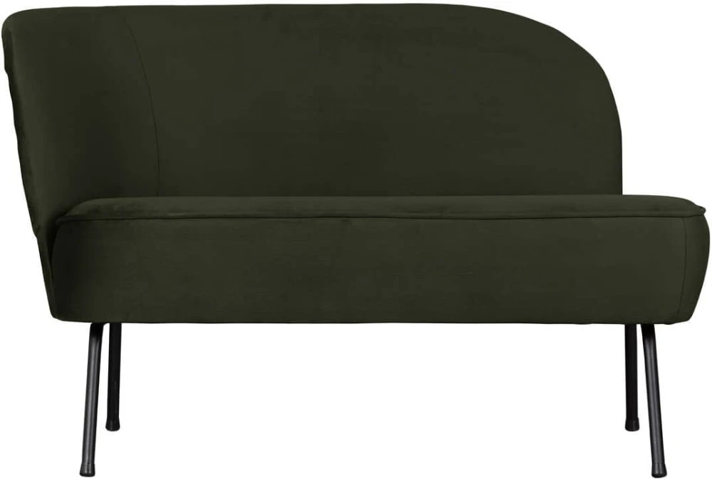 Sofa ciemnozielona velvet Vogue - lewa